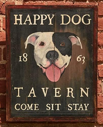 Wine Beer Pub - Placa Decorativa de Metal Retrô Happy