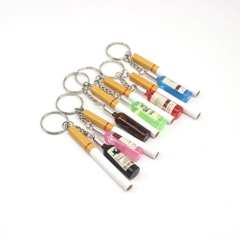 Wine Beer Champagne - Novidade mini champanhe cigarro chaveiro masculino