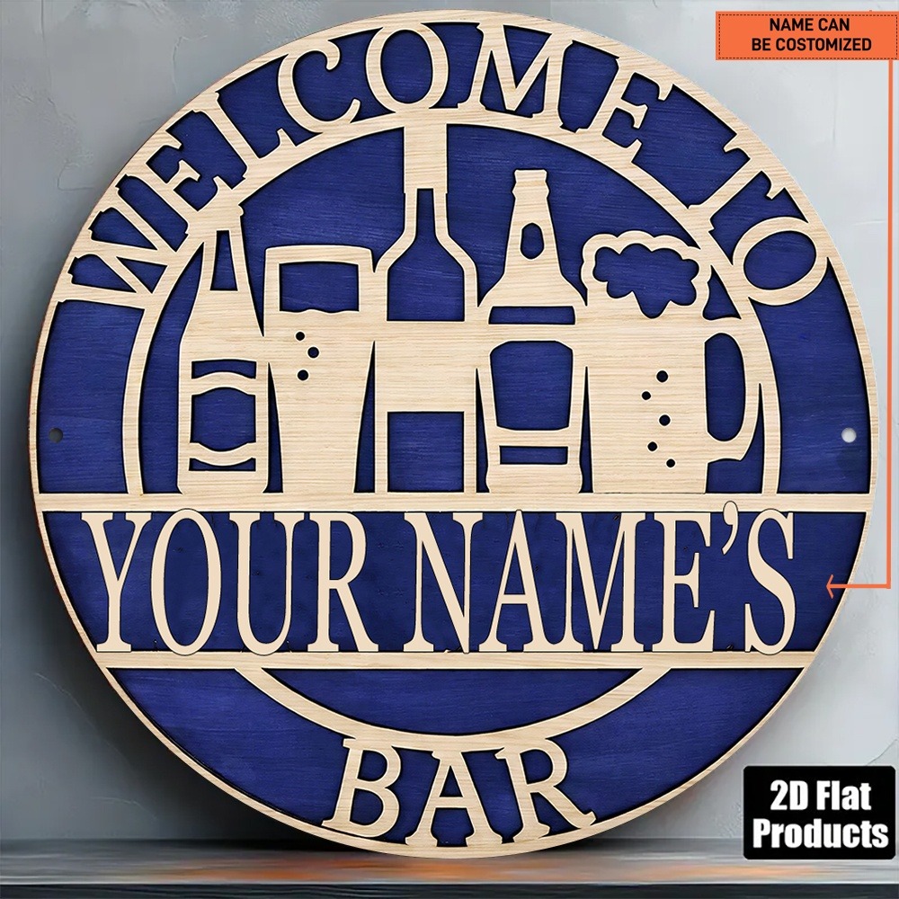 Wine In Beer Name - [2D Plano] 1 unidade Placa de