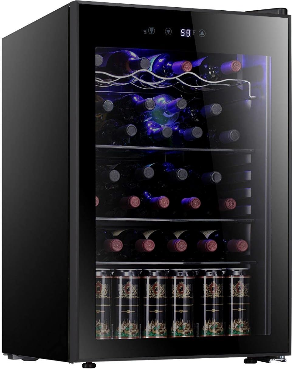 Wine Beer Fridge Cabinet - Adega Climatizada Compacta para 36 Garrafas