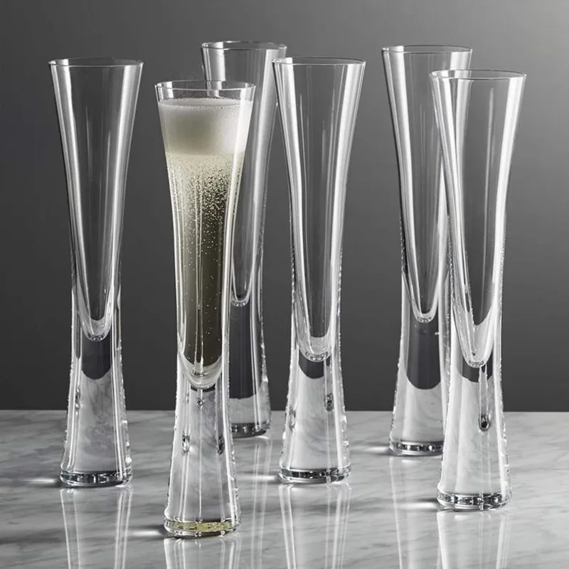 Champagne Flute Pair - Ereganto copos de champanhe com glitter,