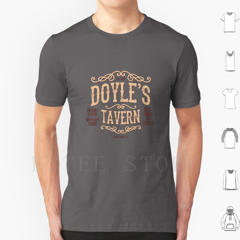 Wine Beer Pub - Doyle's taverna t camisa impressão algodão