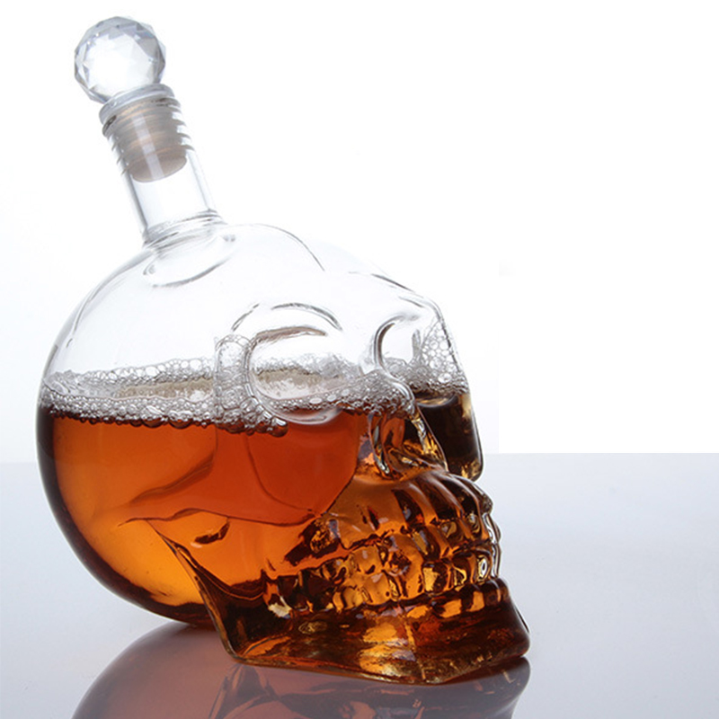 Wine Beer And Spirit - Criativo Crystal Skull Head Decanter, Garrafa