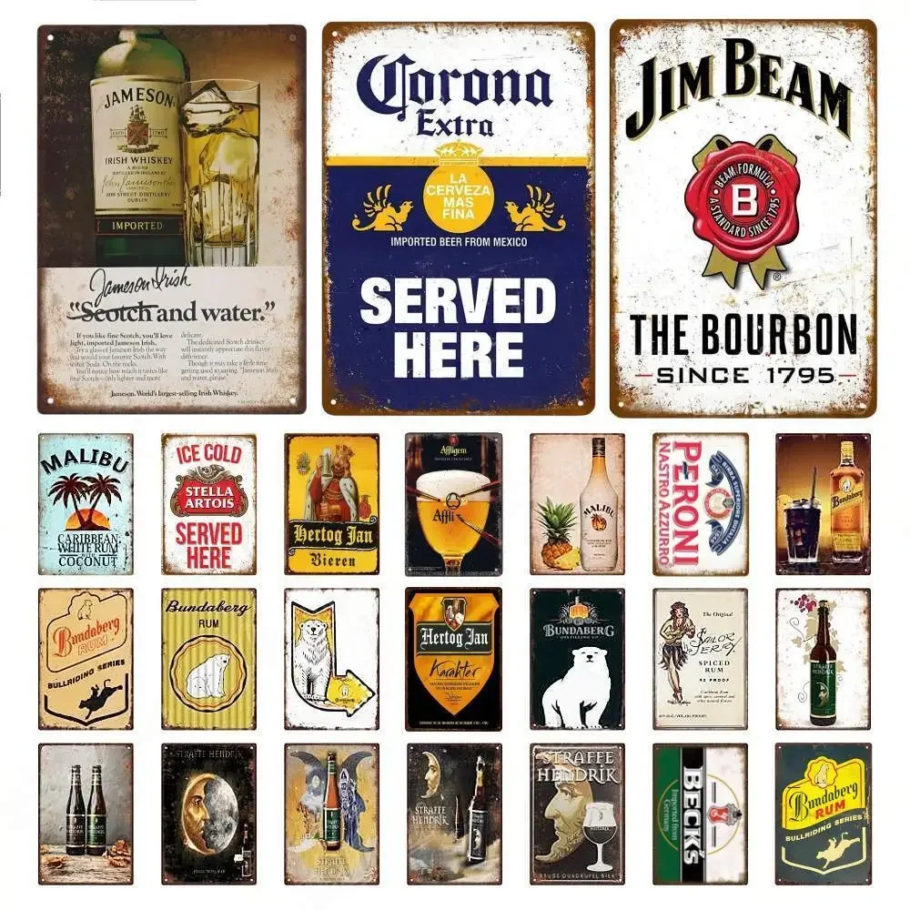 Malibu Wine Metal Poster Marca - Wine Beer Pub avaliação e preço