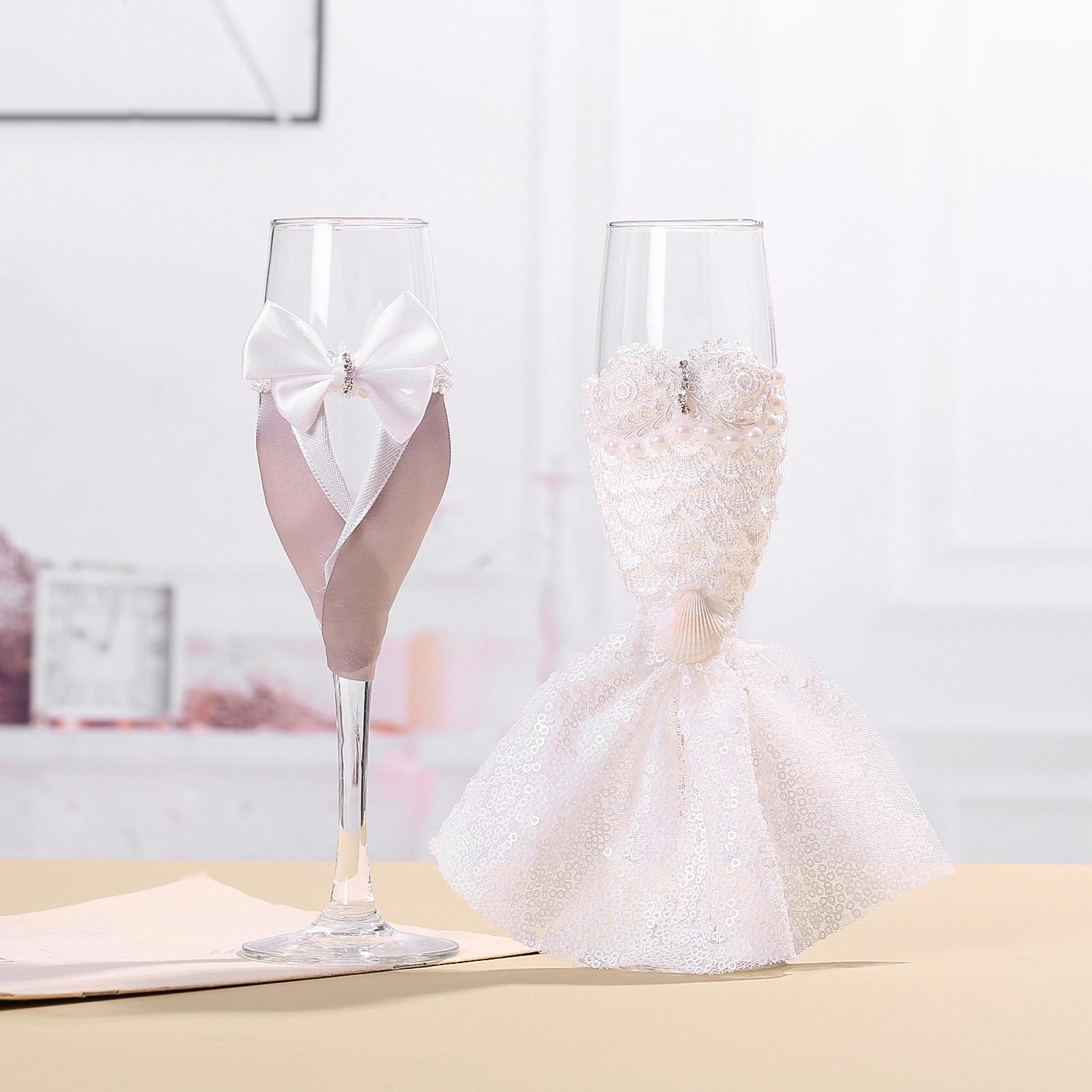 Noiva e noivo óculos de champa - Champagne Flute Pair avaliação e preço