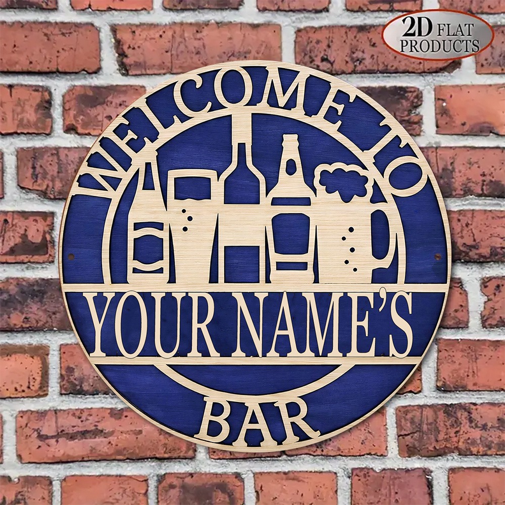 [2D Plano] 1 unidade Placa de  - Wine In Beer Name avaliação e preço