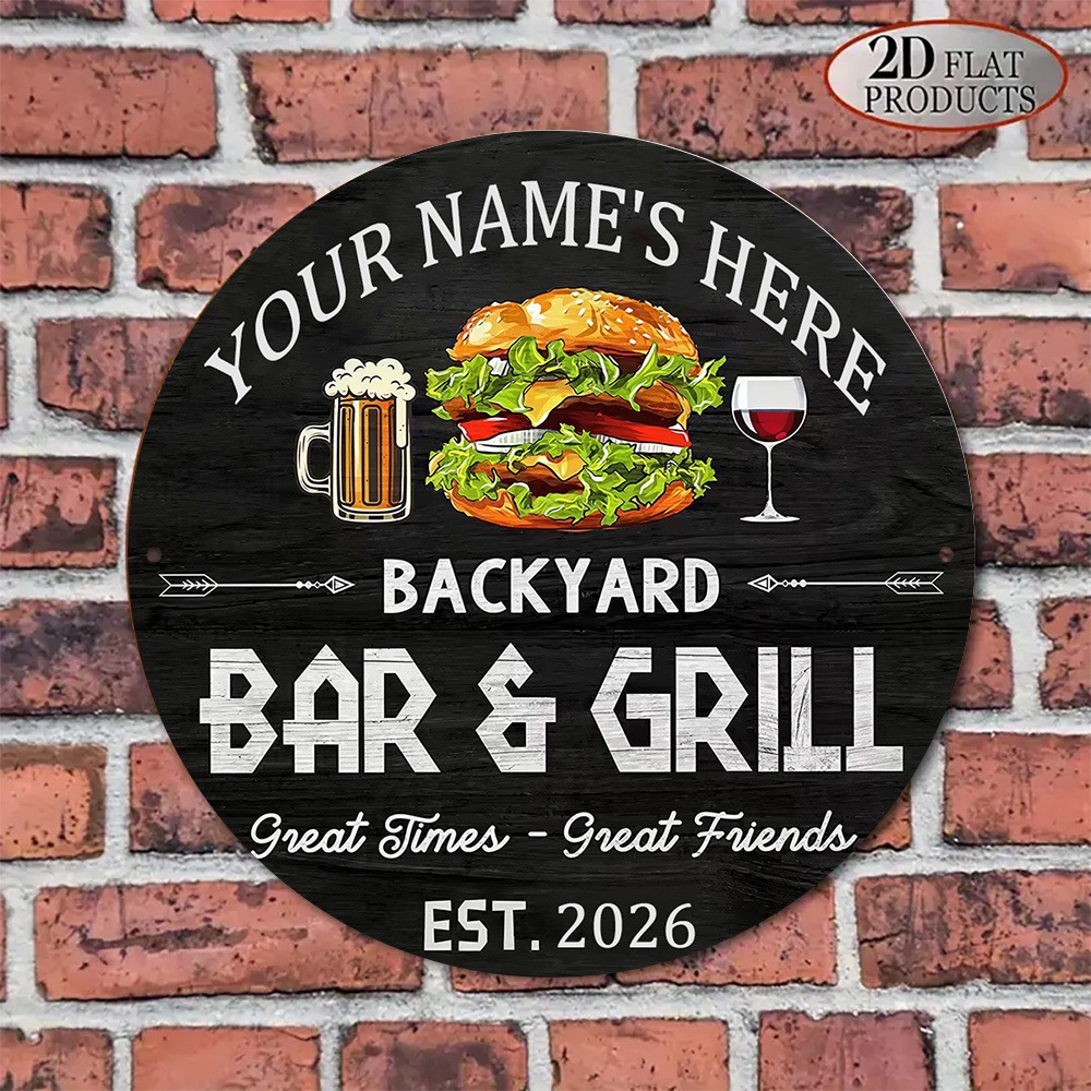[2D Plano] 1 unidade Placa de  - Wine In Beer Name avaliação e preço