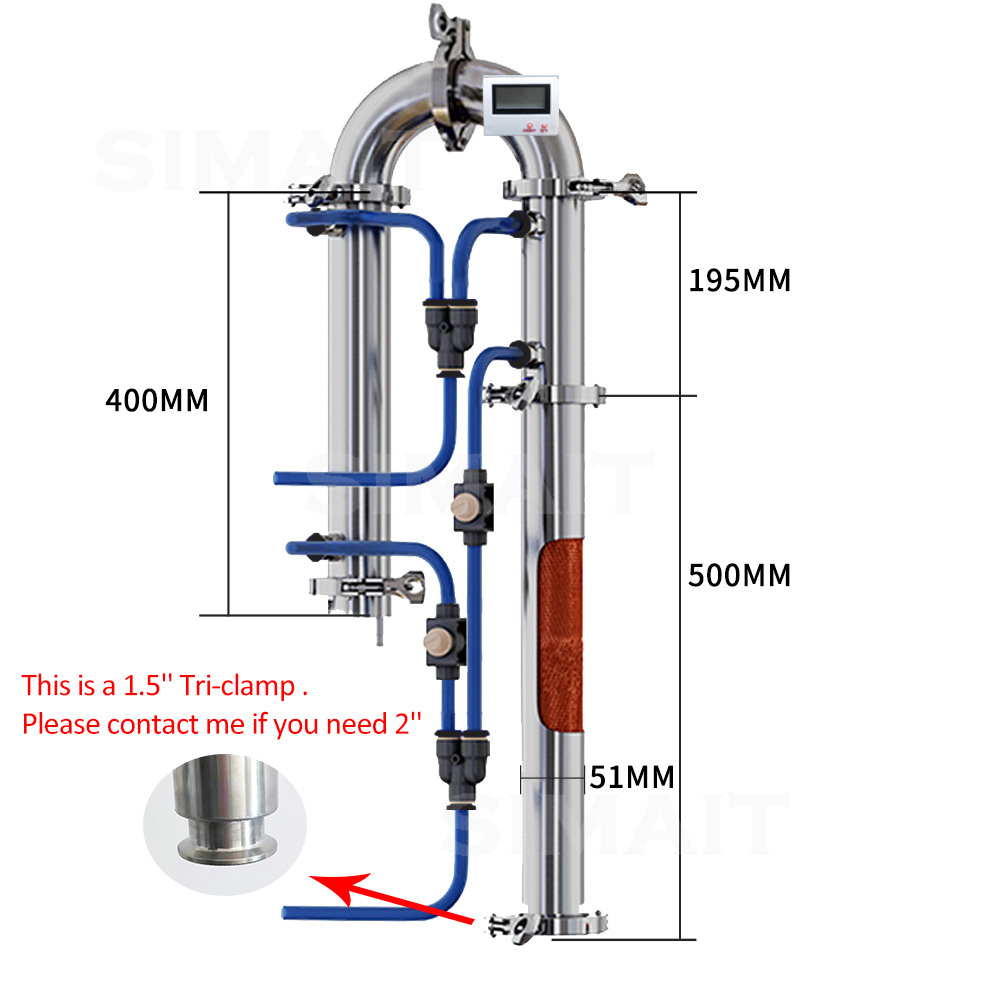 Coluna de Destilação de 2 pole - Wine Beer Distillation avaliação e preço